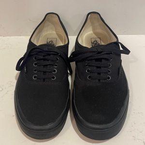 All Black Authentic Vans